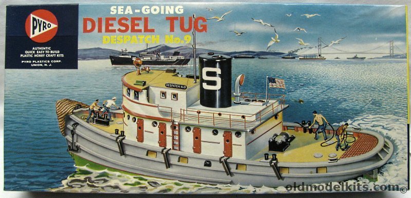 Pyro 1/76 Sea Going Diesel Tugboat Despatch No. 9 of Standard Oil, C207-298 plastic model kit
